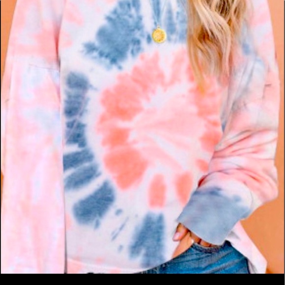 HOST PICK TYE DYE VIBRANT COLORS TEE PINK,BLUE - Picture 2 of 4